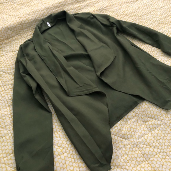 Jackets & Blazers - Lightweight army green blazer jacket